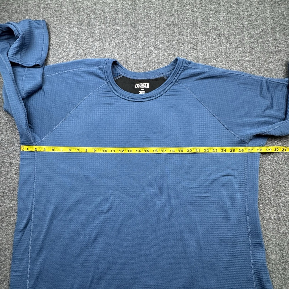 Duluth Trading Company Baselayer Men 3XL Blue Grid Fleece‎ Long Sleeve Polartec - Picture 5 of 14